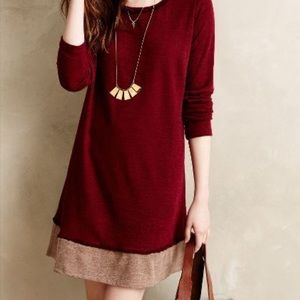 Anthropologie Semitone Swing Dress in Wine